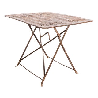 Vintage French Table with Perforated Top, 1960s For Sale