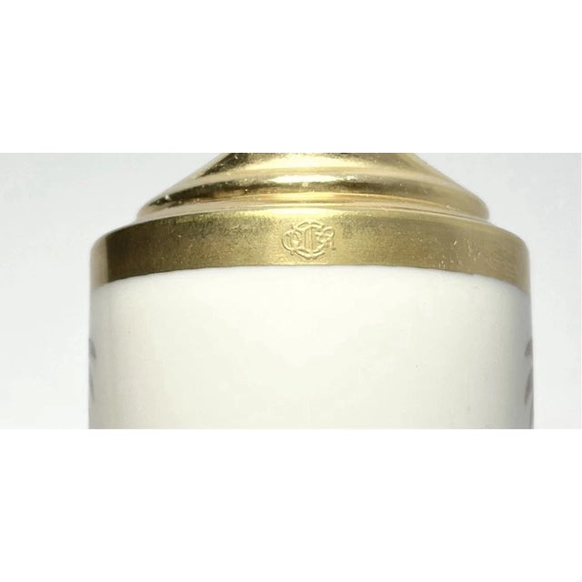 1990s Christian Dior "Casablanca" Porcelain Table Lighter & Round Ashtray Set For Sale - Image 15 of 16