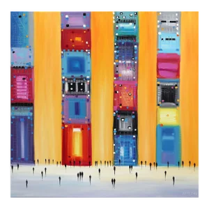 "Central Square" Original Artwork by Ekaterina Ermilkina