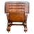American Empire Mahogany Drop Leaf Work Table Side Cabinet For Sale