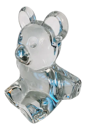 Vintage Pop Art Crystal Bear, Signed Daum