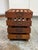Design Plus Gallery presents a Set of Four Vintage Carved Wood Slatted Platform Stands. Each stand has an open-slat top,...