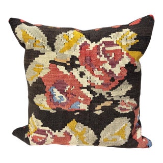 Superb Custom Made Old Turkish Tribal Kilim Pillow 20" by 20" For Sale
