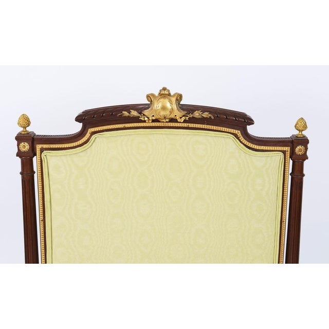 Beige Antique Louis XVI Revival French Mahogany Firescreen, 1870s For Sale - Image 8 of 18