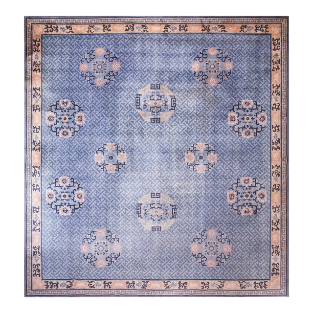 1920s Chinese Art Deco Carpet ( 13'6" x 14'3" - 412 x 435 cm ) For Sale