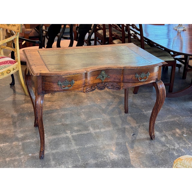 French 19th Century Louis XVI One-Drawer Writing Table With Leather Top For Sale - Image 3 of 18