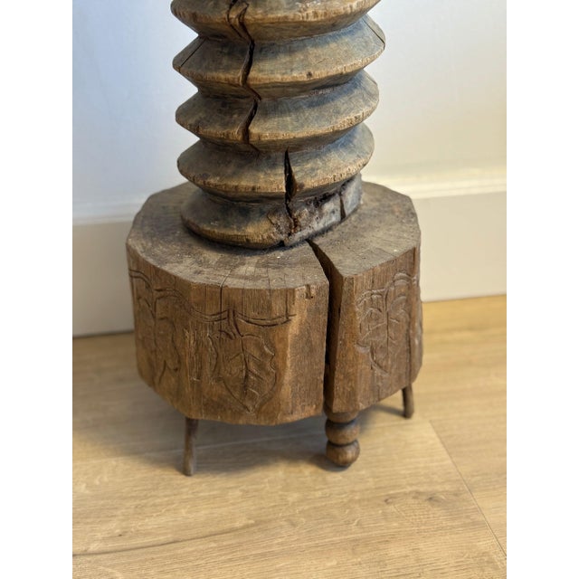 19th Century Antique French Wine Press Side Table For Sale - Image 5 of 5