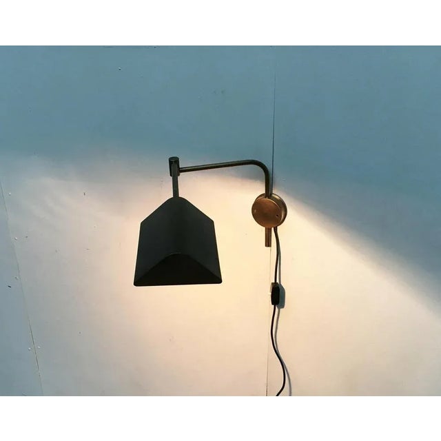 Mid-Century German Hollywood Regency Style Brass Wall Lamp Sconce by Florian Schulz for Interline, 1970s For Sale - Image 4 of 18