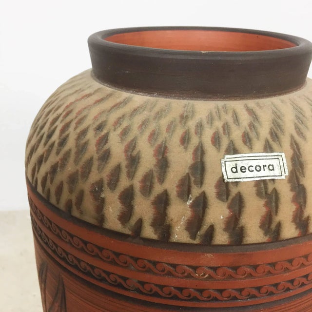 1960s Vintage Ceramic Pottery Floor Vase from Decora Ceramic, Germany, 1960s For Sale - Image 5 of 9