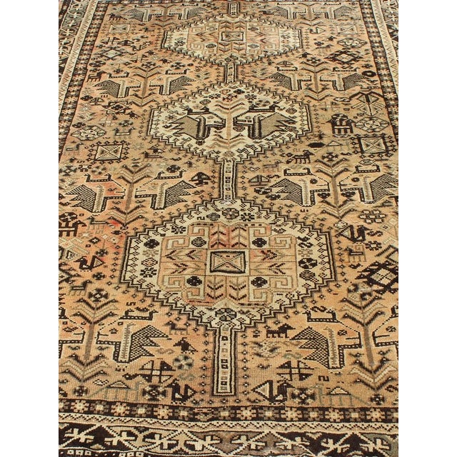 1950s Semi Vintage Shiraz Rug - 5′ × 7′8″ For Sale In Atlanta - Image 6 of 13