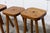 Brutalist Handcrafted Floral Stools, 1960s, Set of 4 For Sale - Image 10 of 18