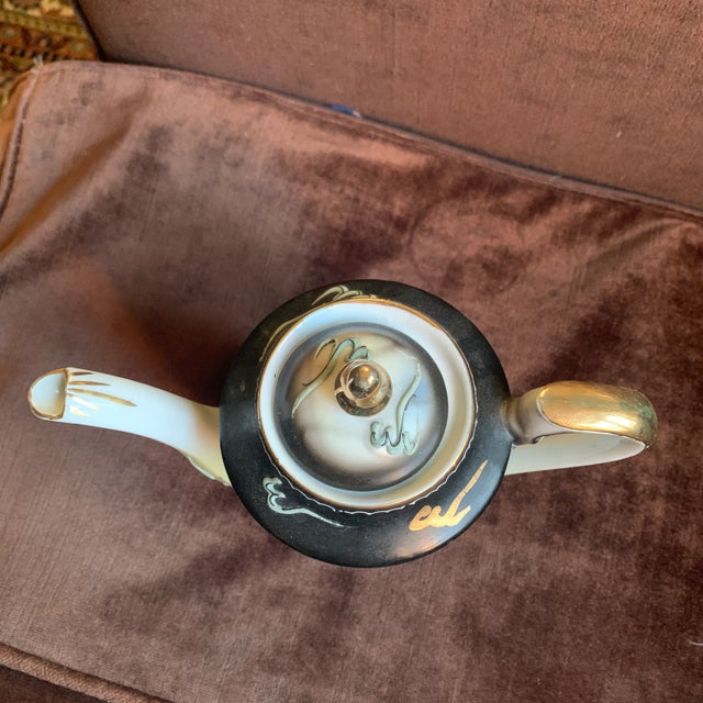 Gray Antique Japanese Moriage Dragonware Hand-Painted Tea Pot by Fairytale China For Sale - Image 8 of 12