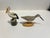 Vintage Folk Art Hand-Carved Wood Shorebird & Pelican Sculptures - Pair For Sale - Image 4 of 6