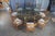 Brown McGuire Mid Century Modern Octagonal Bamboo Dining Table & 8 Target Back Chairs For Sale - Image 8 of 18