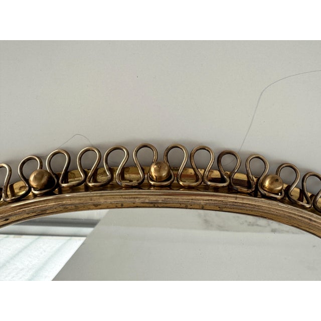 Wall Mirror with Loop Frame and Wall Hook in Brass by Josef Frank for Svenskt Tenn, 1960s For Sale - Image 16 of 18