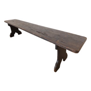 Antique English Oak Bench - Circa 1910 For Sale