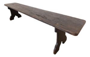 Antique English Oak Bench - Circa 1910