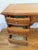 1960s Vintage Edwardian-Style Oak Pedestal Desk With Casters For Sale - Image 5 of 10