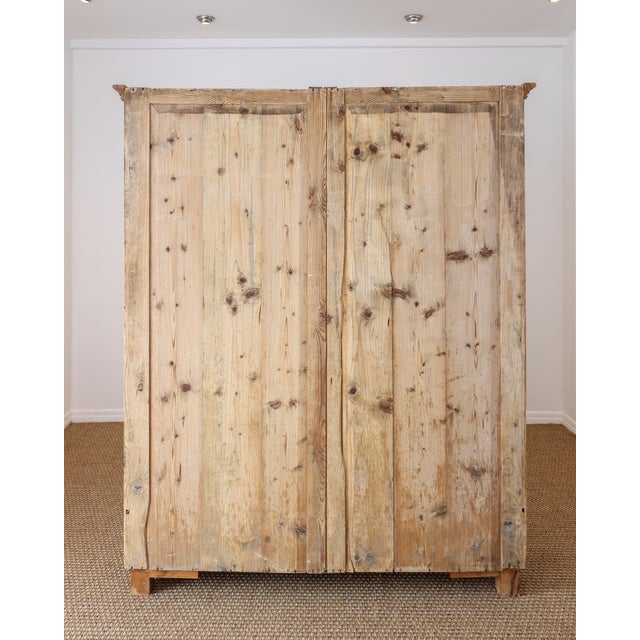 Wood Antique English Pine Glazed Cabinet With Drawers - Circa 1860 For Sale - Image 7 of 18