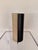 Contemporary leather vase featuring a sleek glass cylindrical vase wrapped in removable smooth leather sleeve with refined...