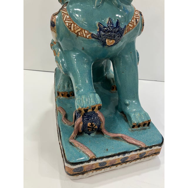 Ceramic Chinese Ceramic Lion Late 20th Century For Sale - Image 7 of 7