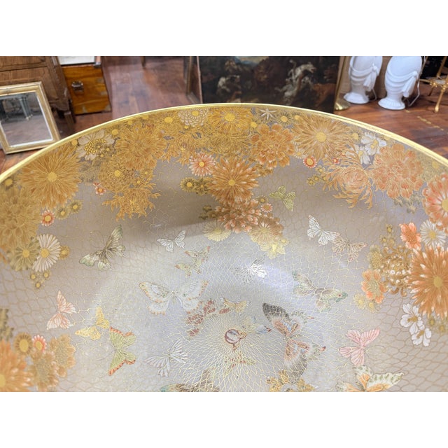 Museum Quality Japanese Gilt-Decorated Porcelain Bowl With Butterflies, Kyoto For Sale - Image 10 of 18