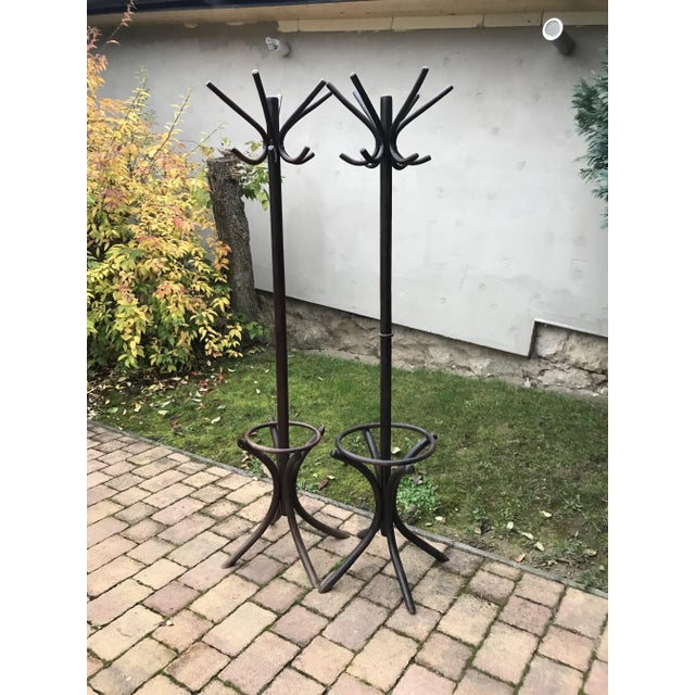 Brown Hungarian Standing Racks, 1930s, Set of 2 For Sale - Image 8 of 8