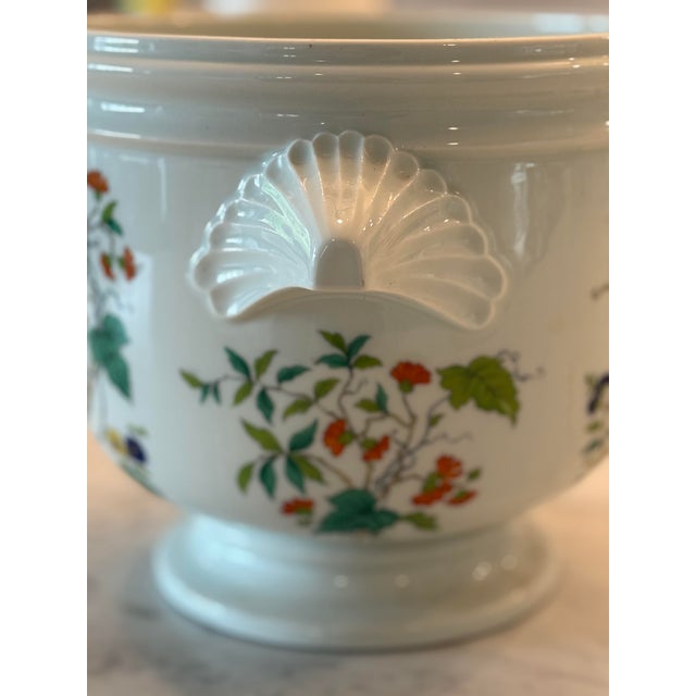 The Royale Limoges "Paradis Bleu" cachepot is a beautiful piece of French porcelain from one of Limoges' most prestigious...
