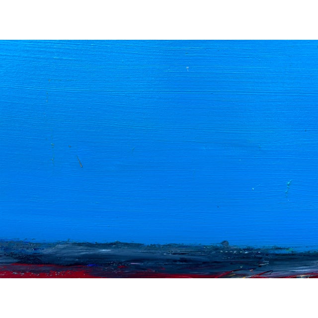 Early 21st Century “Field of Rest” Vibrant Textured Abstract Landscape Oil Painting on Canvas by Robert Lackney For Sale - Image 5 of 9