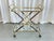 Spectacular Italian mid century wood and brass serving bar cart by Cesare Lacca, 1950s. Beautiful combination of brass and...