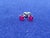 Contemporary Ruby Stud Earrings 5mm 14k White Gold, 2 Pieces For Sale - Image 3 of 4