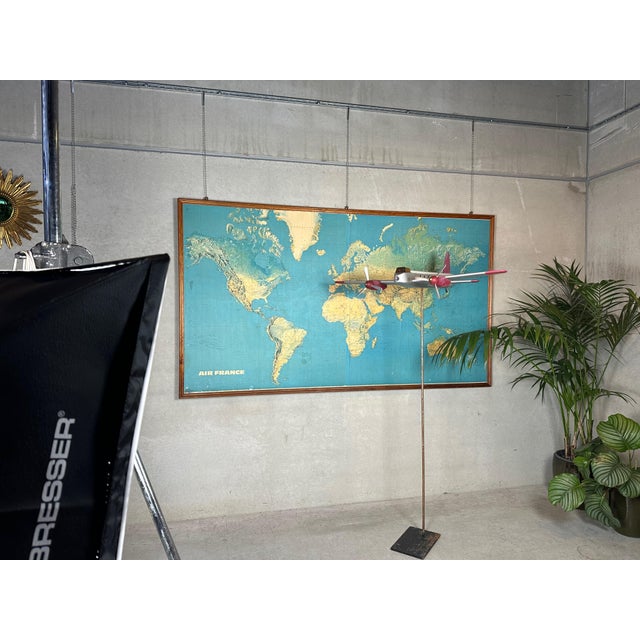 Vintage Air France Airway Map, 1970s For Sale - Image 3 of 10