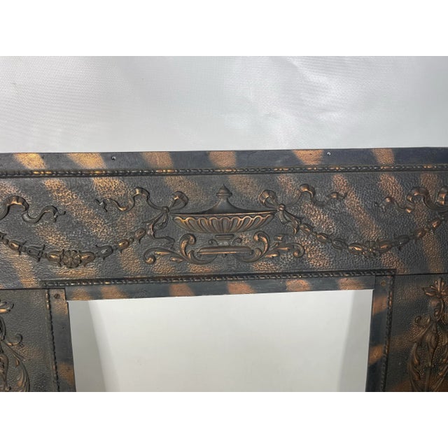 Arts and Craft Cast Iron Urn/Floral Fireplace Surround For Sale - Image 4 of 9