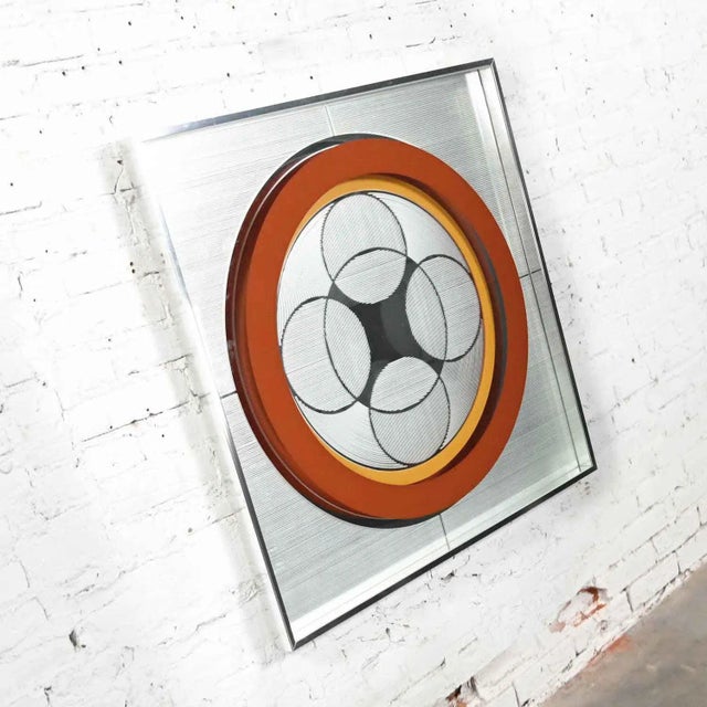 Greg Copeland Vintage Modern Mod Op Art or Pop Art Mirror by Greg Copeland Style #1034 For Sale - Image 4 of 13