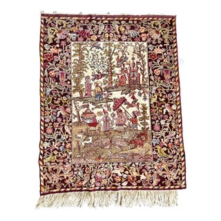 Vintage Bohemian Transylvanian Handwoven Wall Rug, Romania, 1960s For Sale