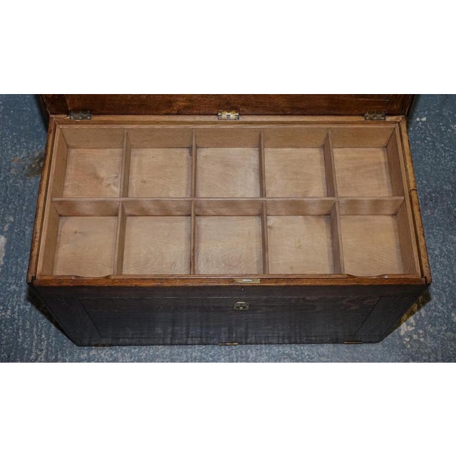 Wood Large Victorian Military Campaign Specimen Trunk For Sale - Image 7 of 18
