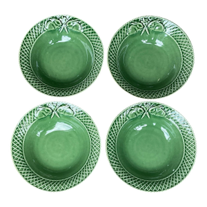Bordallo Pinheiro Bunny Rabbit Bowls Portugal Late 20th Century Set of 4