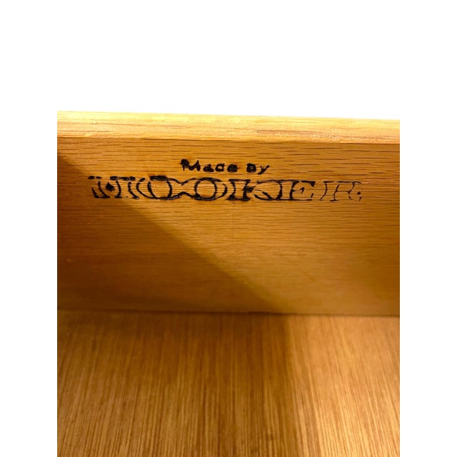 1970s Mid-Century Modern Matching Dresser Set by Hooker Furniture - 9-Drawer Low Dresser & 5-Drawer Highboy For Sale - Image 9 of 11