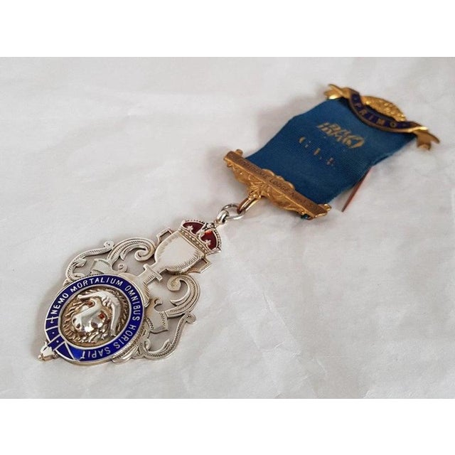 A fine sterling silver masonic / buffalo presentation medallion dating to 1937, made for **greenholme lodge no. 3391** and...