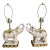 Vintage Hollywood Regency Ceramic Elephant Table Lamps - Chinoiserie Style - a Pair For Sale