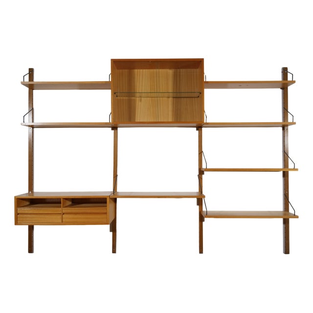 Oak Modular Shelving System by Poul Cadovius, 1960s For Sale
