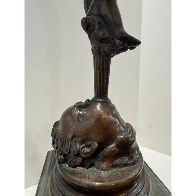 Neoclassical Late 19th Century Large Patinated Bronze Mercury After Giambologna Candelabra Sculpture For Sale - Image 3 of 13