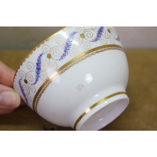 Gold Antique 18th James Century Neale & Co. Porcelain Tea Cup Teabowl 3" For Sale - Image 8 of 9