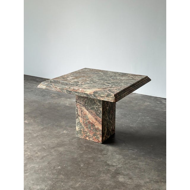 1980s Fior Di Pesco Marble Plinth Side Table, Italy, 1980s For Sale - Image 5 of 18