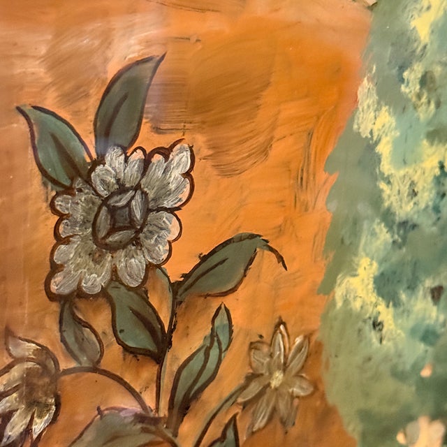 Antique French Reverse Painted Mirror For Sale In Washington DC - Image 6 of 18