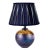 Blue Pair Iridescent Blue Orb Table Lamps by Casual Lamps 1991 For Sale - Image 8 of 11