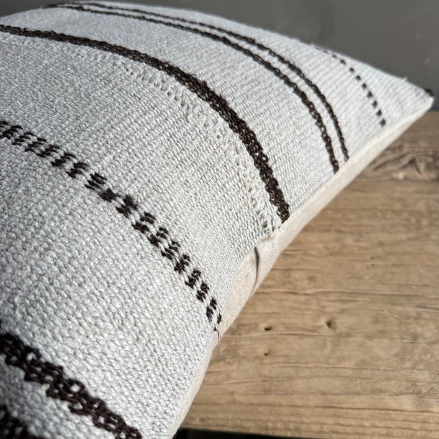 Not Yet Made - Made To Order Vintage Rug Pillow Cover With Stripes For Sale - Image 5 of 7