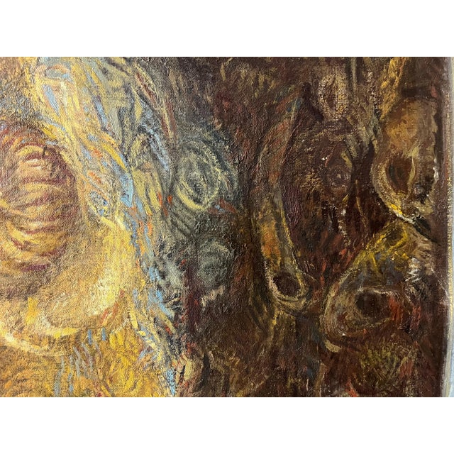 1960s Giacomo Soffiantino, Fossils and Shells, 1960s, Oil on Canvas For Sale - Image 5 of 11