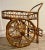 Adrien Audoux and Frida Minet French Riviera Rattan Bar Cart Audoux & Minet 1950s For Sale - Image 4 of 11