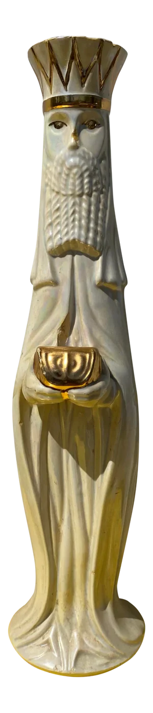 Opalescent Ceramic King Figure